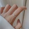 S925 Sterling Silver Factory anel atacado INS moda Open flash anel de diamante de alta qualidade de cinco pontas anel estrela
