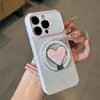 Círculo azul coração xadrez rosa aplicável para capa de celular Apple 17ProMax meninas alta Huawei Xiaomi 17 janela grande