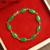 Pulsera de Jade Malayo al por Mayor, Pulsera con Incrustaciones de Jade Malayo Verde Esmeralda, Pulsera de Jade de Moda para Mujer