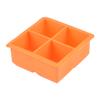 Forma de Gelo Quadrada Personalizada com 4 Furos Molde de Cubo de Gelo de Silicone de Grau Alimentício Molde Grande de Gelo para Whiskey Molde de Picolé