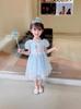 Vestido de princesa Frozen para niñas, estilo occidental, Aisha, de verano, de manga corta, con vuelo, para actuaciones