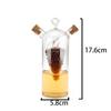 Aceitera de vidrio de borosilicato 2 en 1 para cocina, con doble boca sellada, para salsa y vinagre.