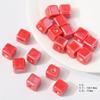 Cor creme japonês cerâmica quadrada contas diy feito à mão pulseira de contas soltas colar brincos material acessórios para celular