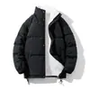 Abrigo de algodón forrado de polar de comercio exterior, chaqueta de algodón engrosada de color liso para invierno, estilo pareja, holgada y versátil, unisex
