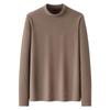 [De Terciopelo autocalentable] camiseta básica de cuello semi-alto y camiseta cálida tipo jersey