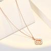 Collar de Plata de Ley S925 Trébol de Cuatro Hojas con Nácar para Mujer, Cadena Sencilla de Clavícula de Trébol de la Suerte, Joyería de Lujo Ligero de Nicho Estilo Coreano al por Mayor