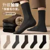 Calcetines Grues de Invierno Cálidos de Rizo para Hombre Calcetines Largos Calcetines Cálidos de Invierno para Estudiante Otoño e Invierno Calcetines Grues de Toalla de Moda