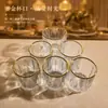 Venta al por mayor nuevo vidrio de cristal para vino con borde dorado cristalino vaso 50ml taza 6 solo vidrio vidrio transfronterizo