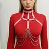 Accesorios de Cadena para el Pecho de Moda, Ropa Portátil, Nueva Ropa de Bondage Sm de Cuero Ajustable Transfronteriza, Juguetes Sexuales Femeninos