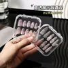 Caja de Almacenamiento para Uñas a Prueba de Polvo Uñas Postizas Hechas a Mano Exhibición y Organización de Escritorio Caja Sellada Especial Caja Transparente para Empaque de Uñas