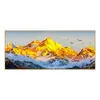 Rizhao Golden Mountain Porcelana de Cristal Pintura Decorativa Pared de Fondo de Sofá de Sala de Estar Soporte de Montaña Pintura Colgante Proyecto de Hotel B&B Venta al por Mayor Individual
