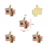 Acessórios de Joias Esmaltadas de Liga DIY Bandeira Americana Dia da Independência Pingente Pulseira Chaveiro Colar Charme W529