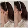 Nueva Diadema de Cuadros Estilo Coreano con Corona Alta, Diadema Antideslizante Dentada, Pinza para el Cabello Espesa y Esponjosa, Diadema para Lavarse la Cara, Accesorio para el Cabello
