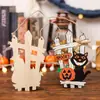 Decoraciones de Madera para Halloween Transfronterizas Gato Negro Señal para Valla o Puerta Calabaza de Halloween Colgante Colgante de Fiesta Decoración Colgante