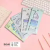 Notas de mensajes frescos de dibujos animados convenientes con rasgado en tira, pegatinas de marca de índice al por mayor, pegatinas de clasificación multiusos para estudiantes