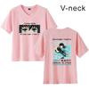 Camiseta de manga corta con cuello en V de verano para mujer, estilo casual, de comercio exterior periférico, nueva serie Ghost Blade Sun Man, transfronteriza