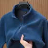 Suéter tipo cárdigan de lana para hombre, chaqueta informal cálida y gruesa con forro polar para otoño e invierno.