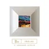 Padrão de pedra com textura leve e suave em cores contrastantes, pintura decorativa abstrata para entrada de sala de estar, ambiente Bauhaus, moldura de madeira maciça tridimensional perolada
