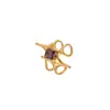 Anillo Irregular de Acero Inoxidable Chapado en Oro con Circonita Incrustada, Diseño Europeo y Americano Transfronterizo, Joyería Ins de Nicho para Mano al por Mayor