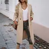 Outono/Inverno 2026 Transfronteiriço Novo Estilo Europeu e Americano Cardigan Longo com Lapela para o Dia a Dia Feminino