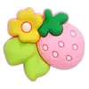 Flores Coloridas Adesivos de Borracha Macia 3D Decorações Planas para Capas de Celular Papelaria Acessórios de PVC 3D Acessórios para Joias DIY