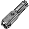 Linterna mini portátil de ABS con zoom telescópico de largo alcance, linterna brillante de emergencia para el hogar, linterna pequeña portátil