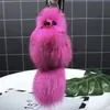 Fabricantes de colgantes de bola de pelo de zorro colgante de cola de zorro de pelo liso todo tipo de colgante de felpa paloma de felpa