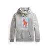 Coleção de Primavera Ralph Lauren Polo: Moletom com capuz em algodão puro, unissex, estilo pullover, adequado tanto para uso interno quanto externo, 100% algodão