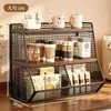 Estante de Exhibición Estante de Almacenamiento de Escritorio Estante para Snacks de Encimera de Mesa de Comedor de Cocina Organizador Multicapa Caja para Bolsitas de Té Soporte para Tazas de Mesa de Centro