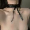 Collar de lazo blanco con diseño de campana de deseo puro y sexy para mujer, joyería de Halloween, cadena de otoño e invierno