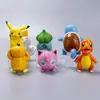 Set Sólido de 6 Piezas de Pokémon Caja Sorpresa Anime de Moda Figura de Juguete Cápsula Squirtle Adorno de Decoración para Coche