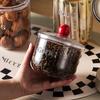 Frasco sellado de plástico transparente para almacenar granos de cocina, especias, refrigerios, frutos secos y productos secos.