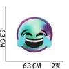 Nuevo Parche de Tela Bordado a Máquina Adhesivo Cara Sonriente Degradada Color Amor Bordado Adhesivo Ropa Decorativa Sello Bordado