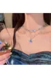 Collar de Perlas de Camelia Estilo Francés para Mujer, Cadena para Clavícula de Diseño Nicho, Cadena de Cuello Nueva de Lujo Ligero, Estilo Ins