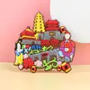 Ímãs de geladeira macios de PVC personalizados para museus, atrações turísticas culturais e criativas, ímãs de geladeira de cidades e lembrancinhas de viagem personalizadas