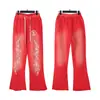 Comércio Exterior Transfronteiriço Atacado Hellstar Hellstar Calças Casuais Estampadas Lavadas e Desgastadas Coleção de Marca Tendência Masculina e Feminina