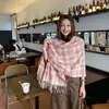 2025 Nueva Moda Otoño e Invierno Versátil Bufanda de Príncipe de Gales para Mujer Chal Suave de Imitación Cachemir Lujo Accesible Bufanda Cálida