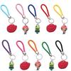 Llavero de cuerda trenzada creativo de la serie Amazon Pink Hat, llavero de cuerda de cuero con dibujos animados de Dunhuang, accesorios para llaves