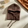 Pasamontañas de Punto Unisex con Capucha Otoño Invierno Cálido Bufanda Integrada Gorro
