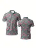 Camisa Polo para hombre con estampado digital 3D completo divertido, nuevo estilo de verano transfronterizo, cuello camisero, manga corta, casual y transpirable