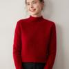 Suave y Acogedor ~ Suéter de Cachemir Espeso de Doble Capa para Bebé para Mujer, Suéter de Punto Pulóver de Cuello Semi-Alto para Otoño e Invierno