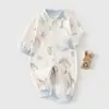 Ropa Infantil Anyang Pelele de Bebé Ropa Estilo Monje Ropa Interior Capa Base Pijamas de Algodón Puro Mono de Algodón Puro Sin Costuras Primavera y Otoño Traje para Gatear