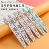 Tiras para Frotar Manicura Personalizadas Lima de Viruta Fina Lima de Uñas Regla Impresa Papel de Lija para Manicura Tira Pulidora Frotar Manicura Al por Mayor