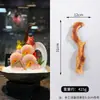 Presentación de Sashimi Mariscos Decoración de Sashimi Anillos de Rábano Molde de Colocación de Rodajas de Pescado en Forma de Abanico Trucha de Coral Mero Tigre Salmón
