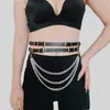 Ygm Corrente de Corpo Amazon Acessório Nicho Novo Estilo Cinto Acessório Franja Cinto Curto Feminino Decorativo Couro PU