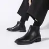 2025 Novas Botas Masculinas de Cano Médio a Alto para Outono e Inverno Estilo Coreano Casual Estilo Britânico Botas Chelsea Curtas Atacado