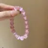 Pulsera de Cuerda Trenzada Cristalina Fresca de Verano, Pulsera de Lujo Ligero y de Gama Alta, Diseño de Moda Exquisito, Joyería de Mano de Nicho para Mujer