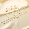 Novos Brincos de Aço Inoxidável com Agulha Moda Cruzada Europeia e Americana 26 Letras em Inglês Incrustados com Zircônia Brincos Atacado para Mulheres
