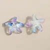 Veneer de Resina Transparente con Dibujo de Estrella Degradada, Cuentas con Agujero Pasante, Cuentas Sueltas, Accesorios para Joyería DIY, Lote al Por Mayor
