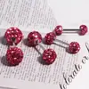 Brincos Redondos Ol Macios de Argila Não Descascáveis com Bolas de Diamante Integral 925 Estilo Luxo Acessível Tachinhas de Hélice de Orelha Brincos de Parafuso para Piercing de Orelha de Aço Titânio